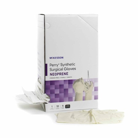 Mckesson Disposable Gloves, 7.9 mil Palm, Polychloroprene, Powder-Free, 6, 200 PK, Cream 20-2660N